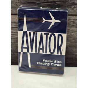 Aviator Poker Size Playing Cards Blue Deck 914 USPCC Made in USA New Sealed‎